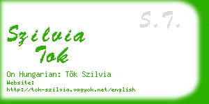 szilvia tok business card