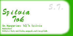 szilvia tok business card